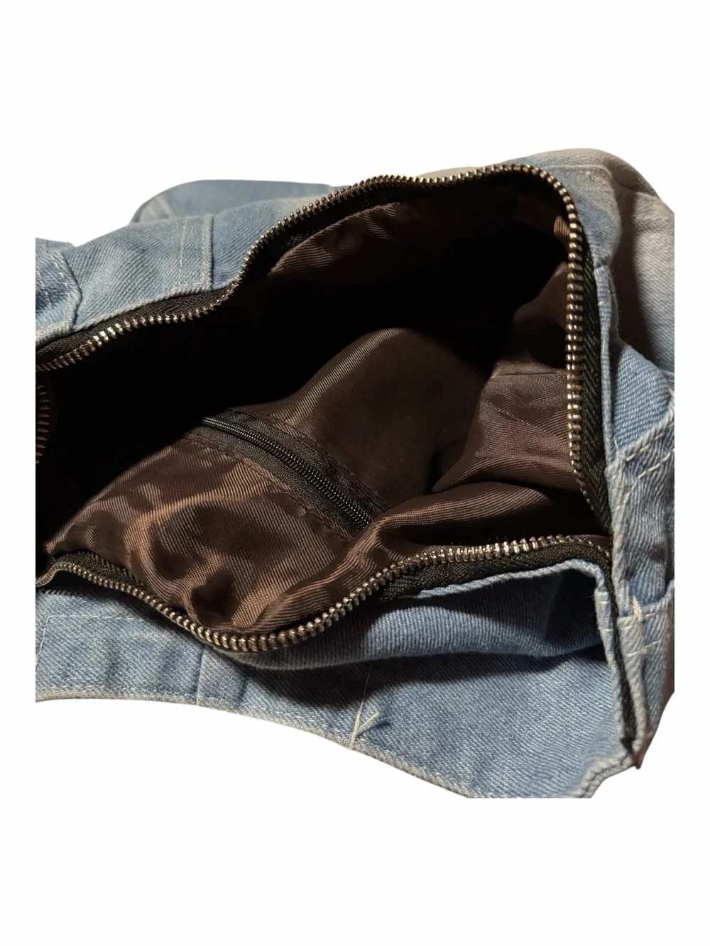 Denim Hobo Shoulder Bag - Blue